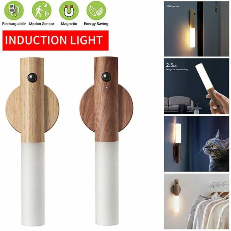Veilleuse à détecteur de mouvement, lampe murale rechargeable par USB – Image 6
