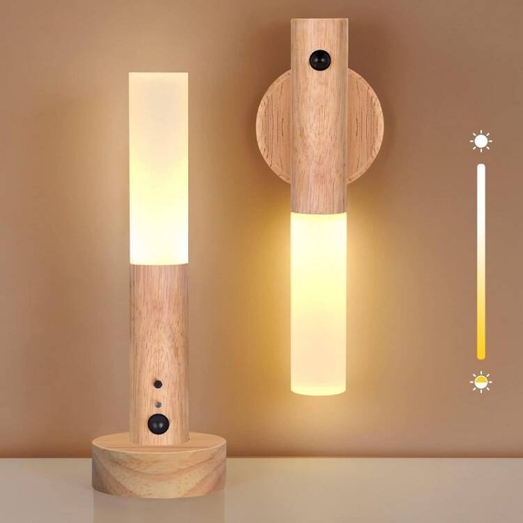 Veilleuse à détecteur de mouvement, lampe murale rechargeable par USB