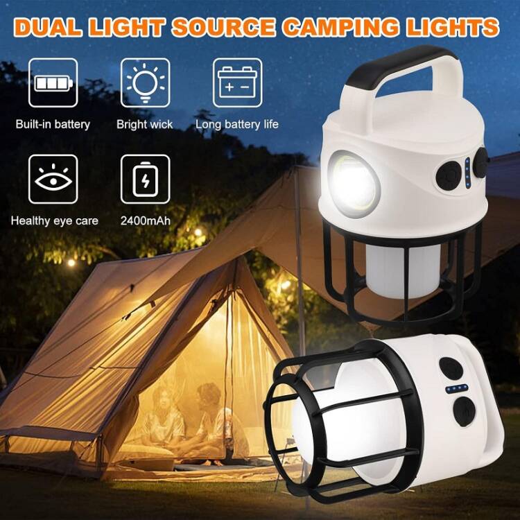 Lanterne Camping LED Rechargeable 3 mode d'éclairage – Image 2