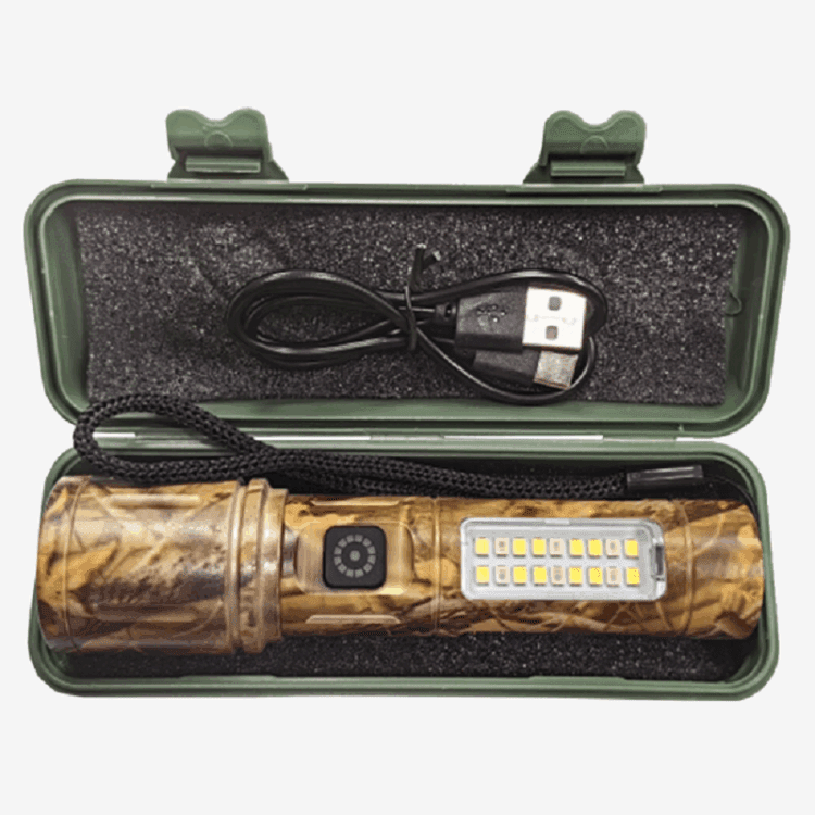 Lampe Torche LED, 5 Modes Haute Luminosité  Rechargeable USB pour la Randonnée, le Camping,