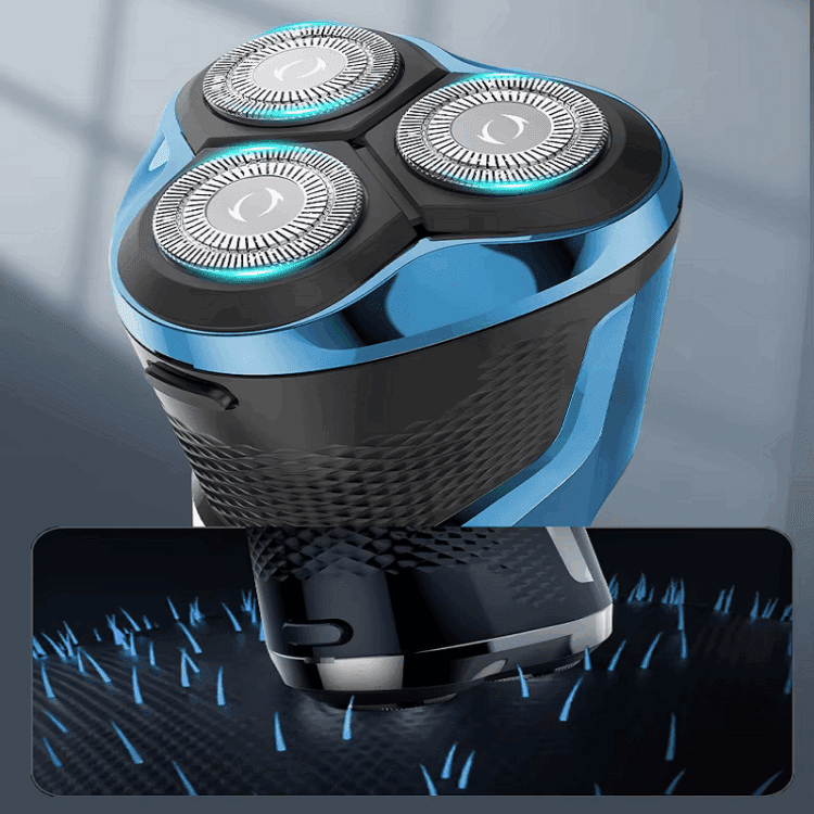 Rasoir électrique rechargeable 3D Kemei km-8510 hommes Triple têtes de lame flottantes – Image 3
