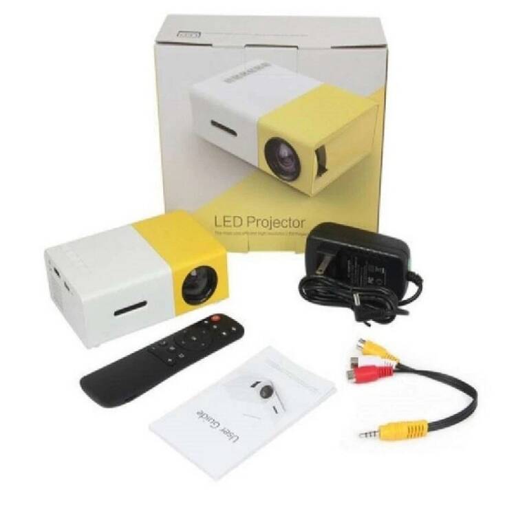 Mini Projecteur Portable, 4:3 HD 1080P pour Petit Film USB, HD, AV, Entrée de Carte Mémoire, écran 60 Pouces – Image 2