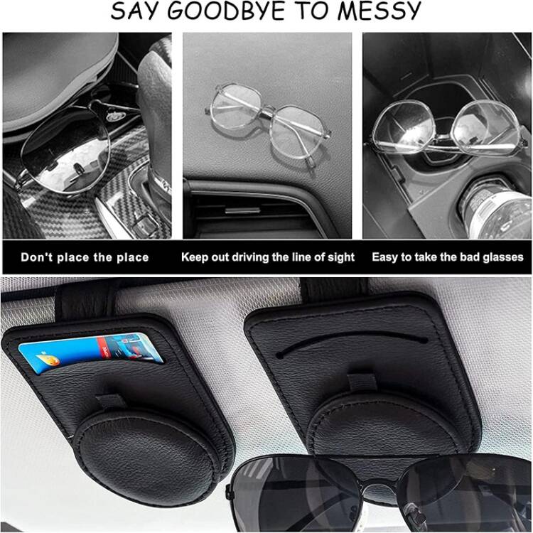 Porte Lunettes cuir pour Voiture – Image 2