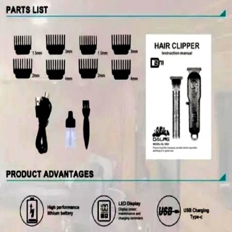 Pack de 2 DALING Tondeuse Cheveux Rechargeable 2*1 – Image 2