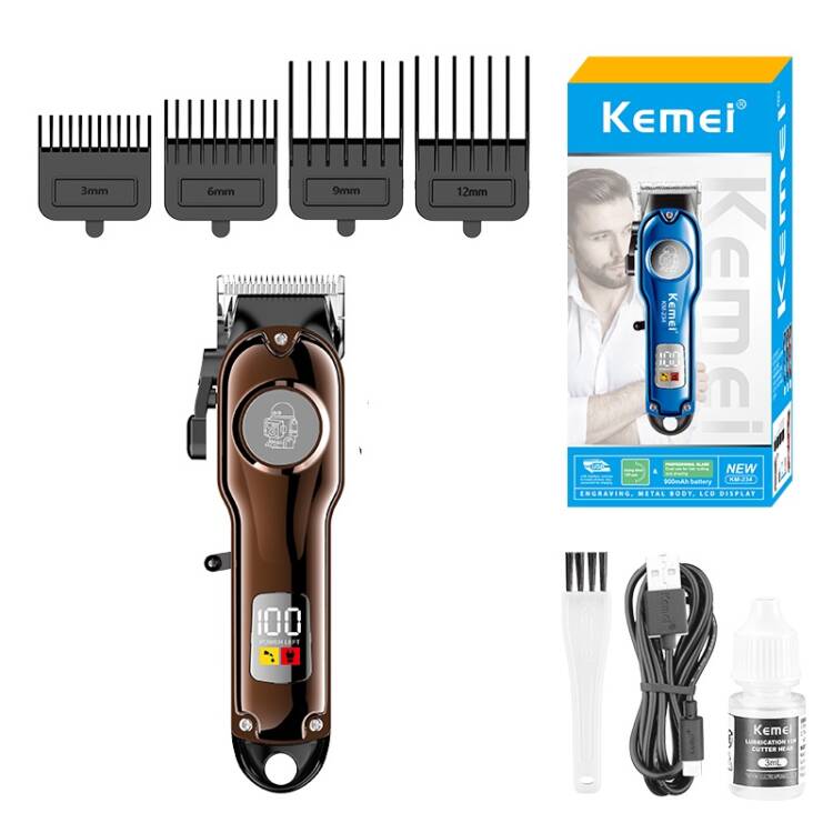 Tondeuse à cheveux sans fil rechargeable à affichage LED Km-234