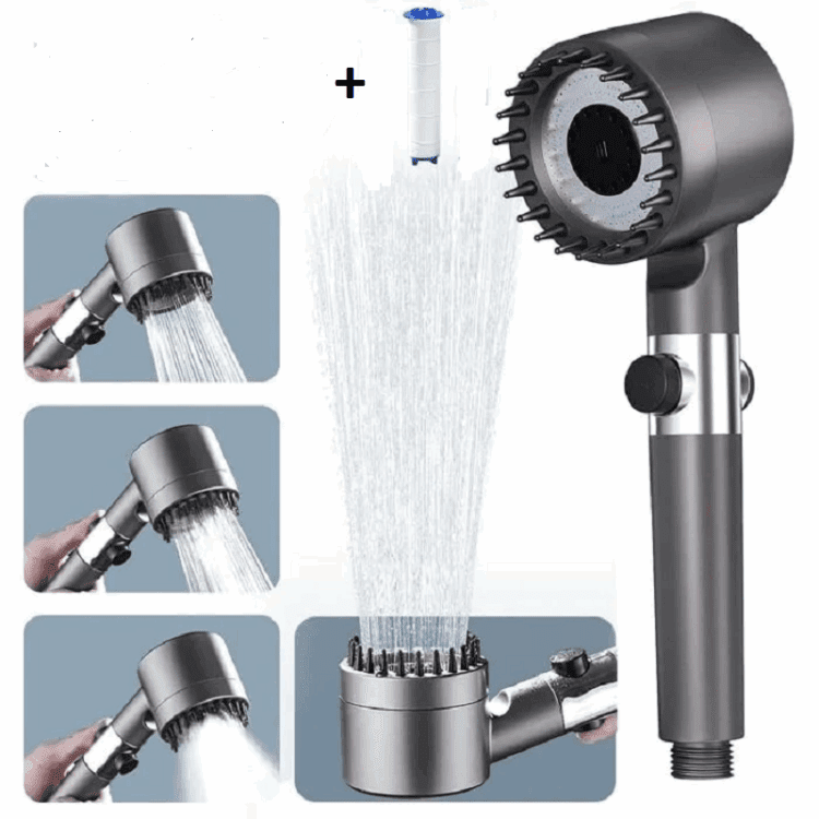 Pommeau De Douche Massant Avec Filtre Anti Calcaire