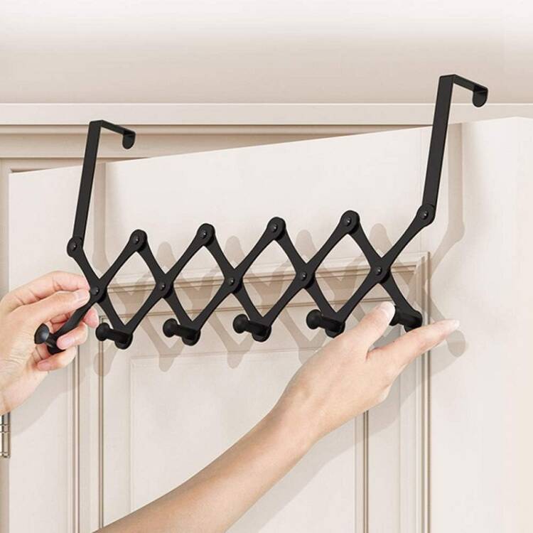 Cintre avec crochet derrière la porte, porte-manteau mural sans trou, support de rangement