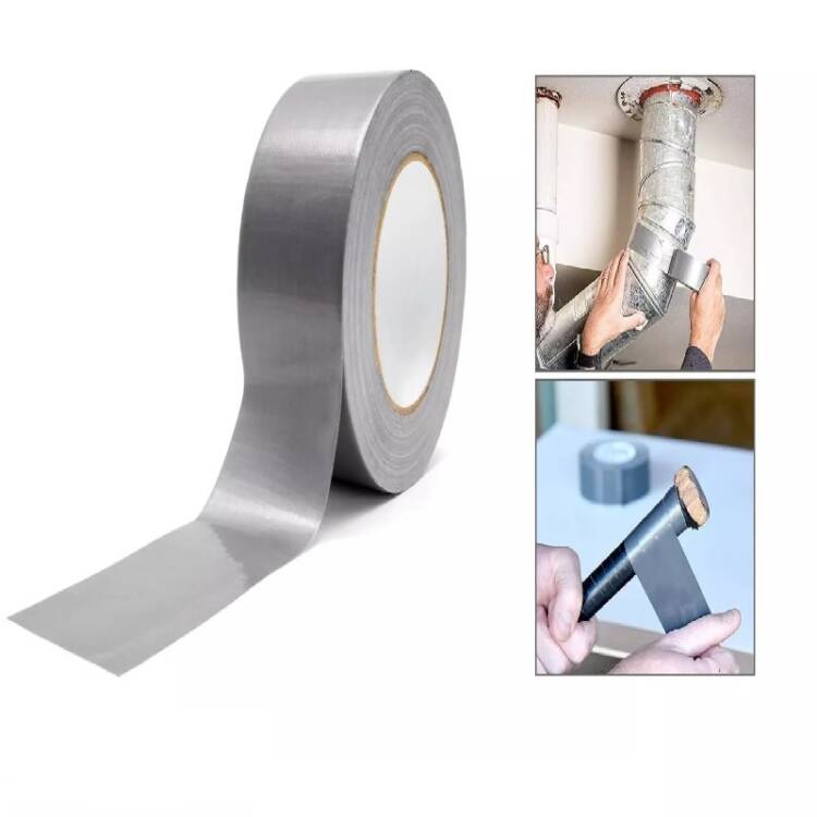 2 Rubans Adhésifs Toilés Résistant À L'eau 20 M 50 Mm Argent