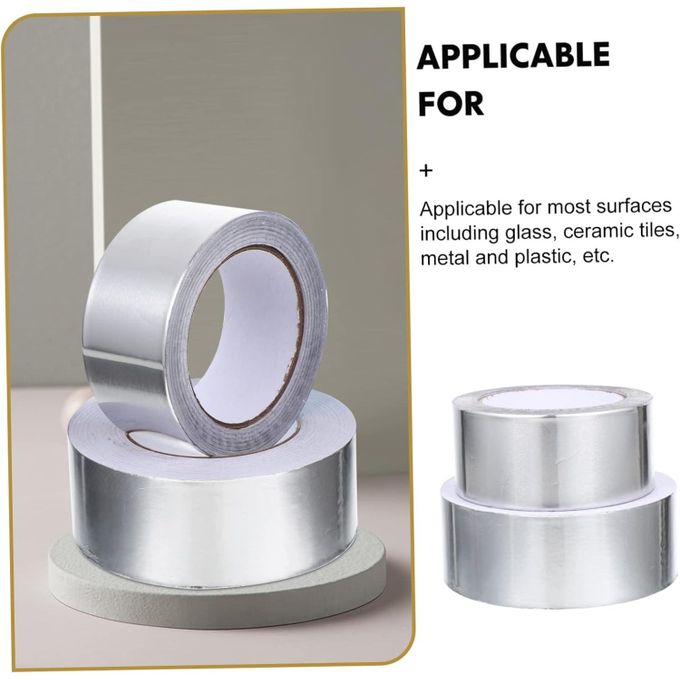 2 Rubans Adhesifs en Aluminium 48MMx25M Imperméable à L'eau – Image 4