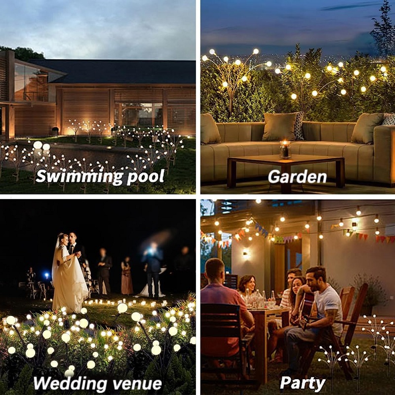 Lampes Solaire Applique Murale Extérieur 6 LED avec 2 Modes Éclairage – Image 2