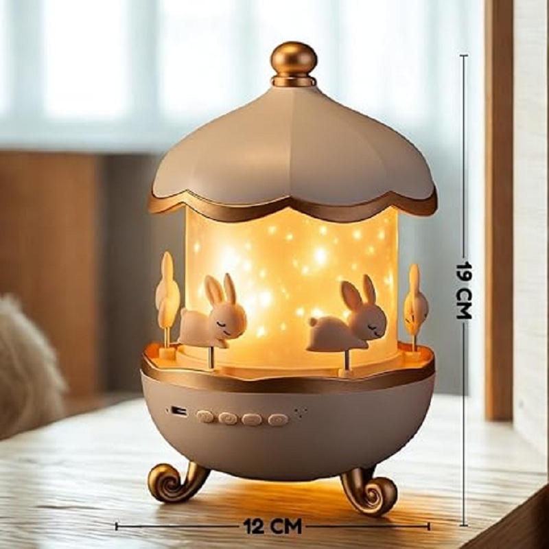 Veilleuse projecteur carrousel lapin, 6 films, – Image 2