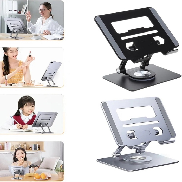 Support De Tablette Réglable En Aluminium Rotatif À 360 Degrés