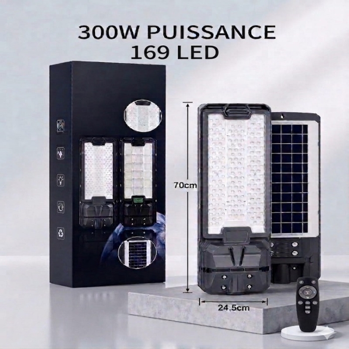 Lampe Solaire À 169 LEDs Ultra-Lumineuse 300W