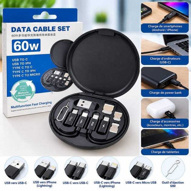 Kit De Câble De Données 60 W